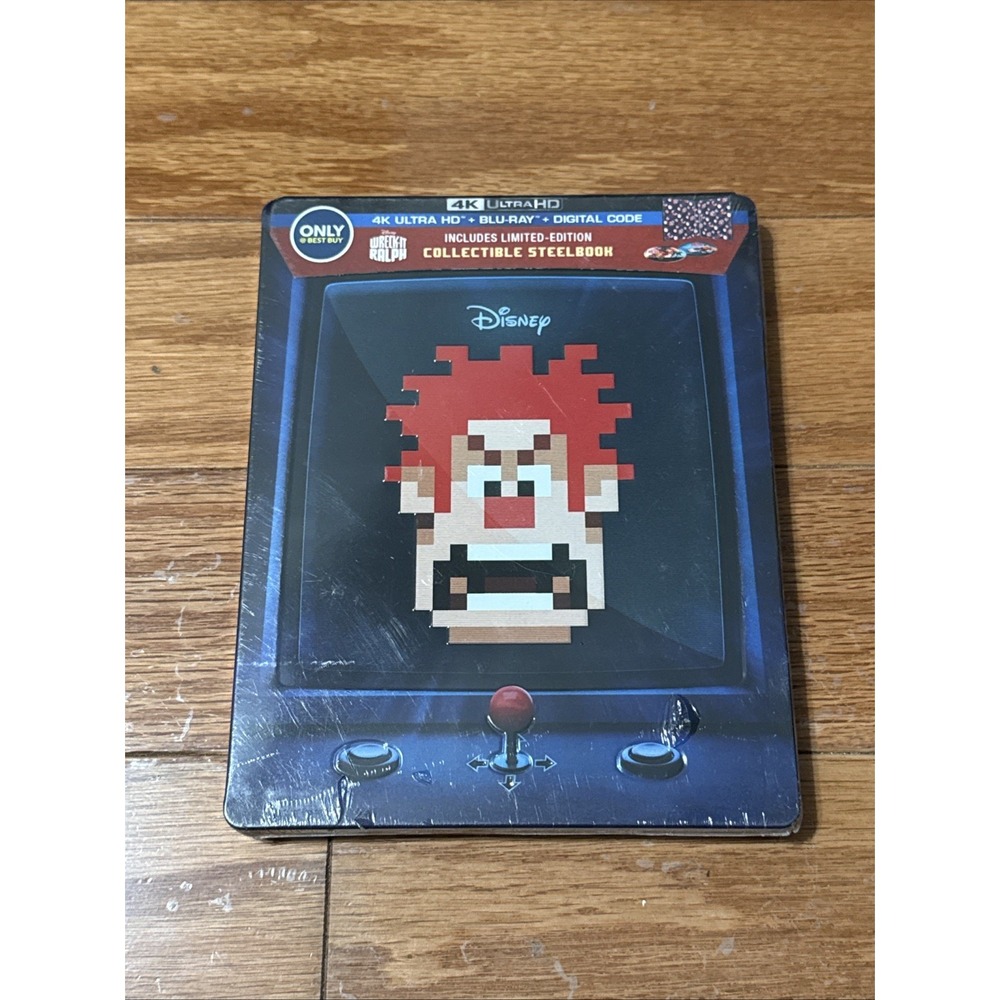 WRECK IT RALPH 4K Ultra HD Blu-ray Steelbook USA Best Buy Exclusive; SEALED NEW!